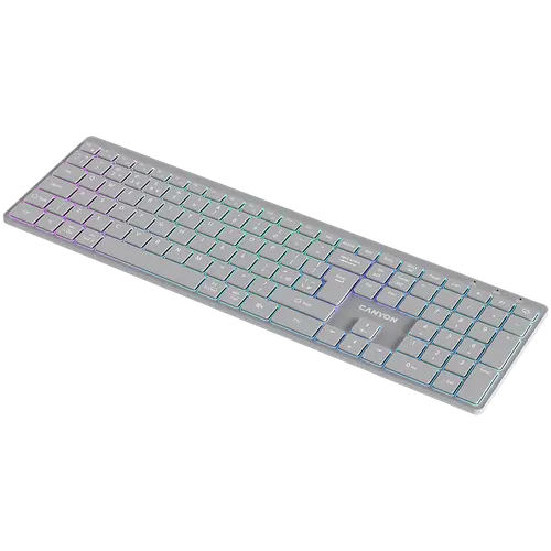 CANYON keyboard HKB-W11 UK/US RGB Dual Mode Wireless Grey - image 3