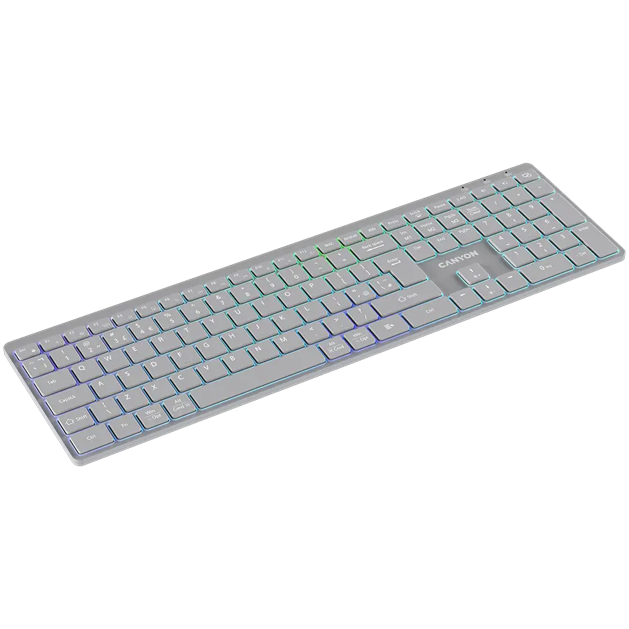 CANYON keyboard HKB-W11 UK/US RGB Dual Mode Wireless Grey - image 4