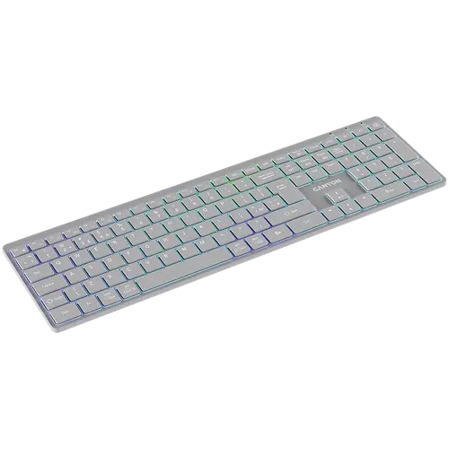 CANYON keyboard HKB-W11 UK/US RGB Dual Mode Wireless Grey - image 4