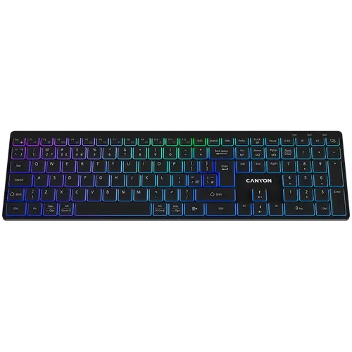 CANYON keyboard HKB-W11 UK/US RGB Dual Mode Wireless Black - image 1