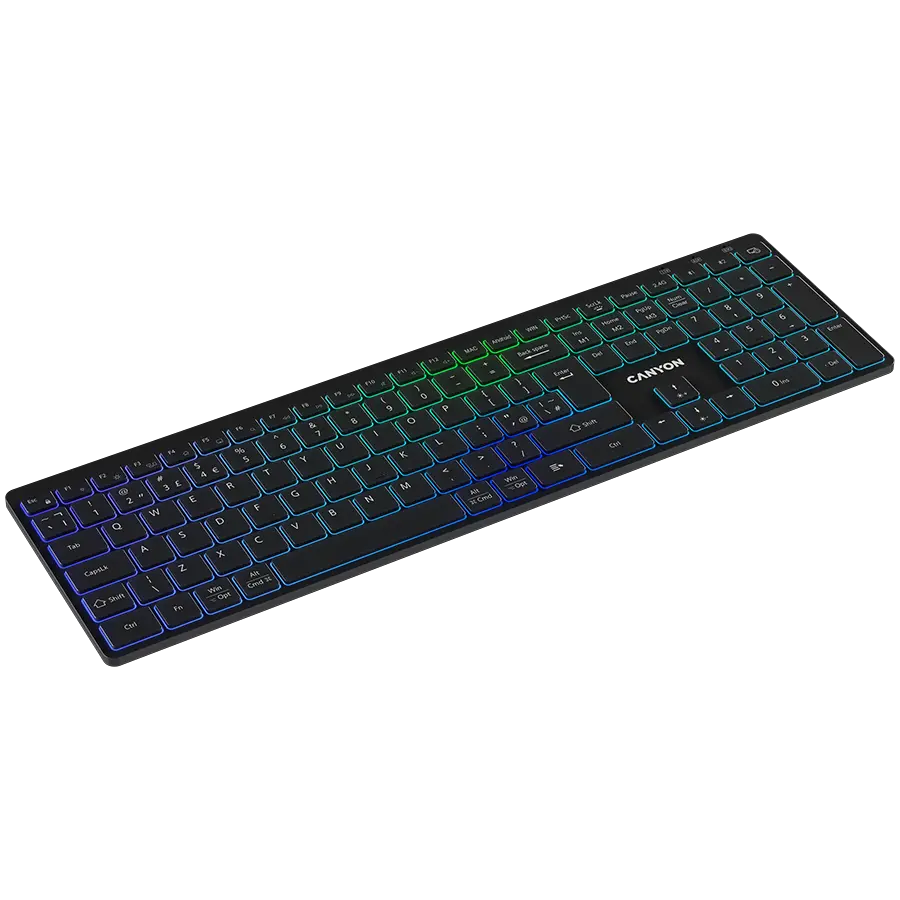 CANYON keyboard HKB-W11 UK/US RGB Dual Mode Wireless Black - image 4
