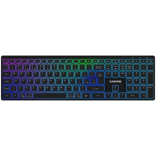 CANYON keyboard HKB-W11 UK/US RGB Dual Mode Wireless Black