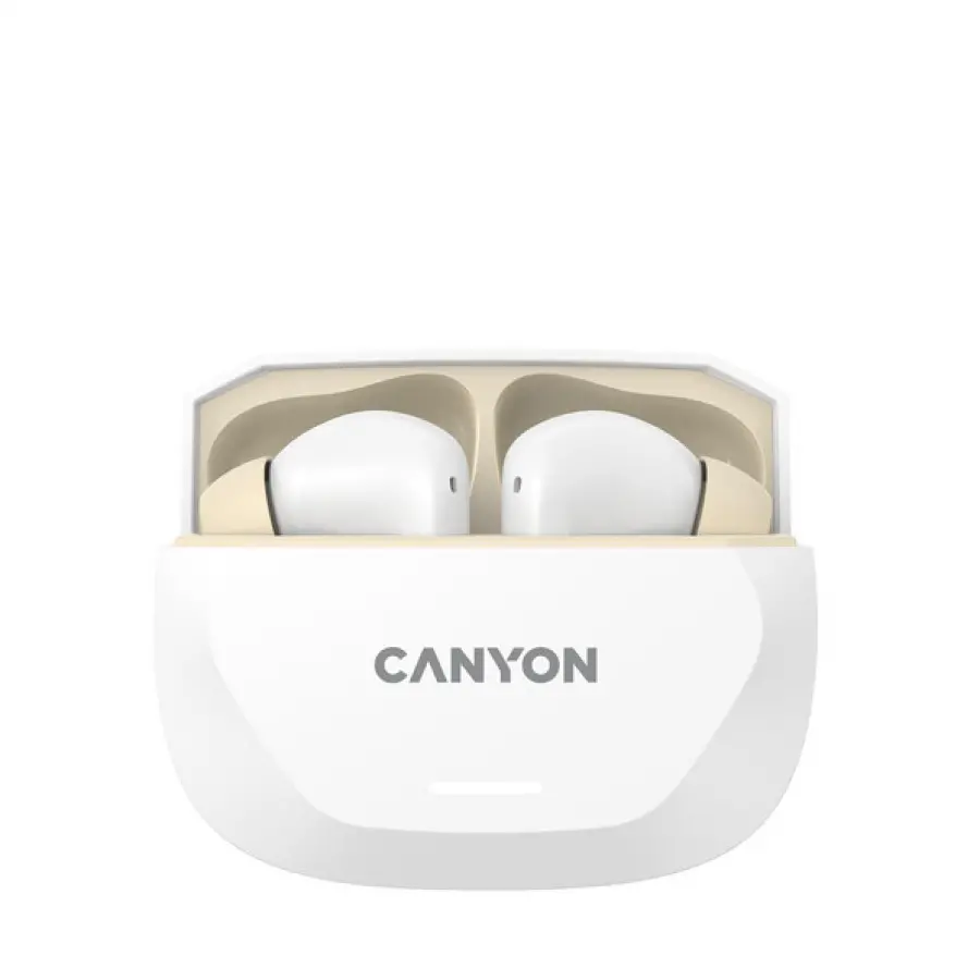 CANYON headset HEXAGON 7 TWS ANC+ENC Wireless Charge White Beige - image 1