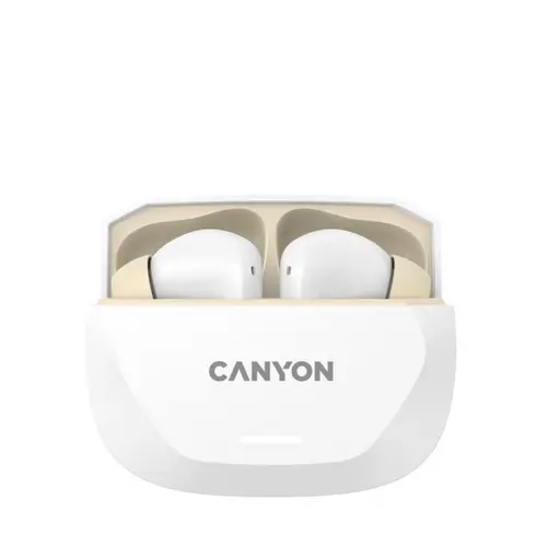CANYON headset HEXAGON 7 TWS ANC+ENC Wireless Charge White Beige - image 1