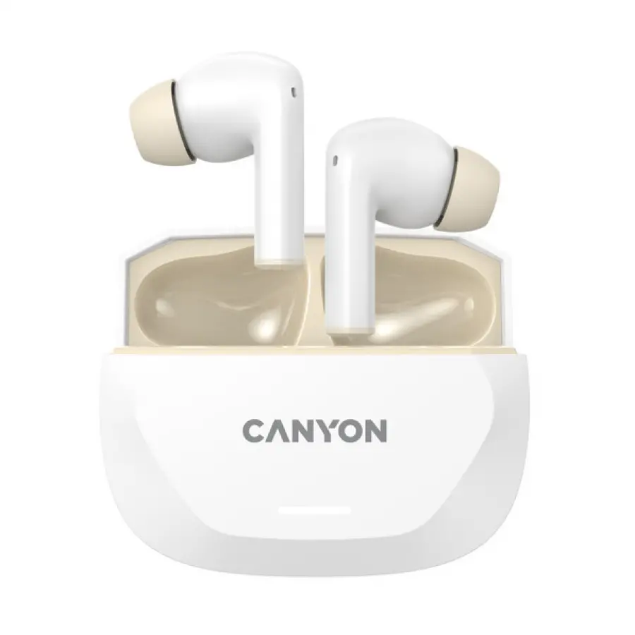 CANYON headset HEXAGON 7 TWS ANC+ENC Wireless Charge White Beige - image 2