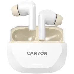 CANYON headset HEXAGON 7 TWS ANC+ENC Wireless Charge White Beige