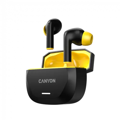 CANYON headset HEXAGON 7 TWS ANC+ENC Wireless Charge Black Yellow - image 1