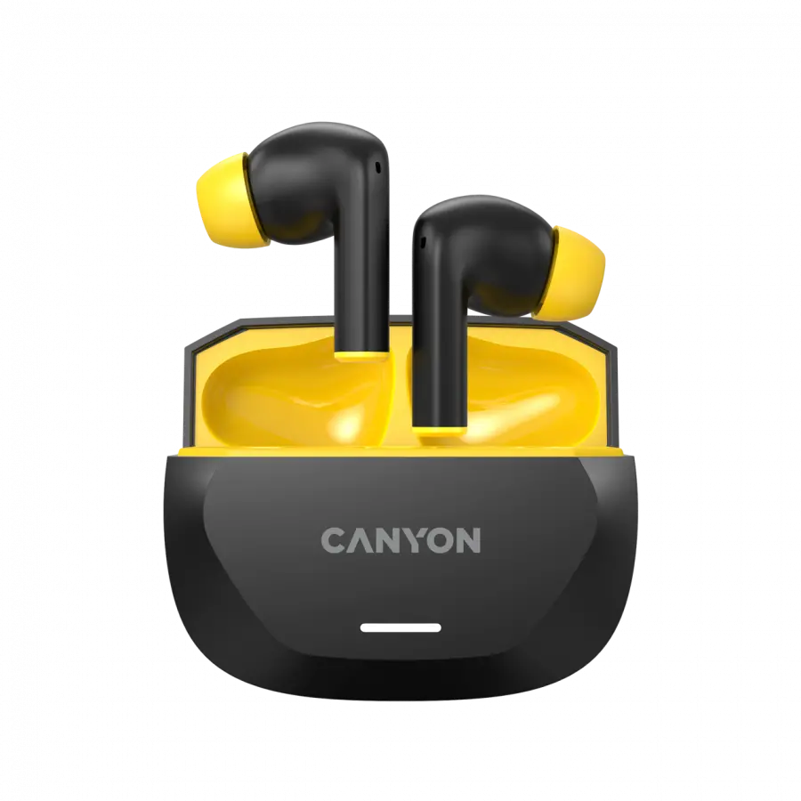 CANYON headset HEXAGON 7 TWS ANC+ENC Wireless Charge Black Yellow - image 3