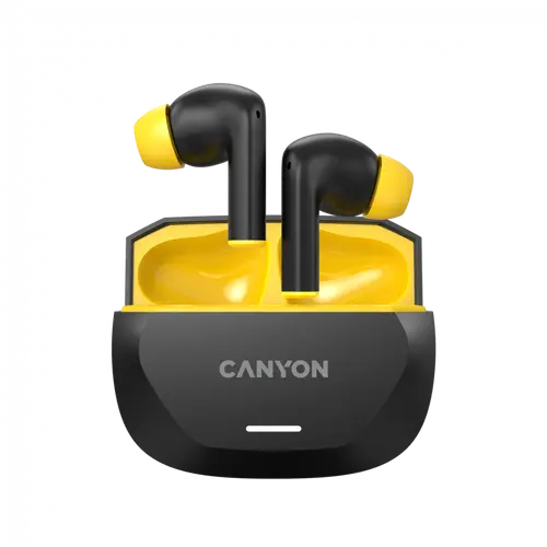 CANYON headset HEXAGON 7 TWS ANC+ENC Wireless Charge Black Yellow - image 3