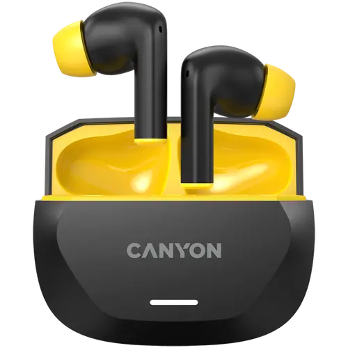 CANYON headset HEXAGON 7 TWS ANC+ENC Wireless Charge Black Yellow