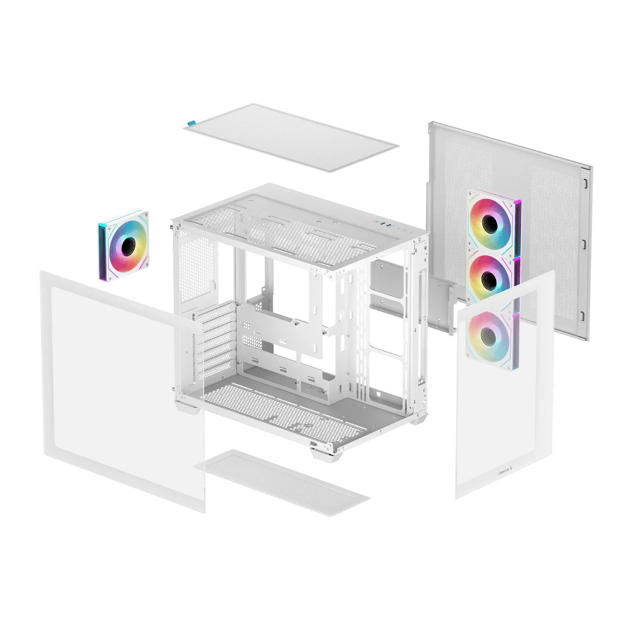 DeepCool кутия Case ATX - CG530 4F White - 4 ARGB Fans - image 11