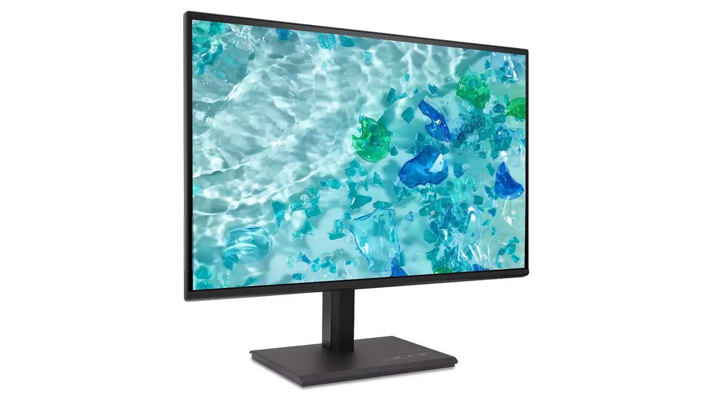 Монитор, Acer Vero B247YGbmiprzx, 23.8" FHD (1920x1080), IPS, 120Hz, 100M:1, 250nits, 4ms (GTG)/1ms(VRB), 99% sRGB, HDMI, VGA, DP, USB3.2x4 USB-B(1up 4down), Audio In/Out, ZeroFrame, Speakers 2x2W, ERGOstand, TUV, VESA, Energy Class C, Black, 3Y - image 1