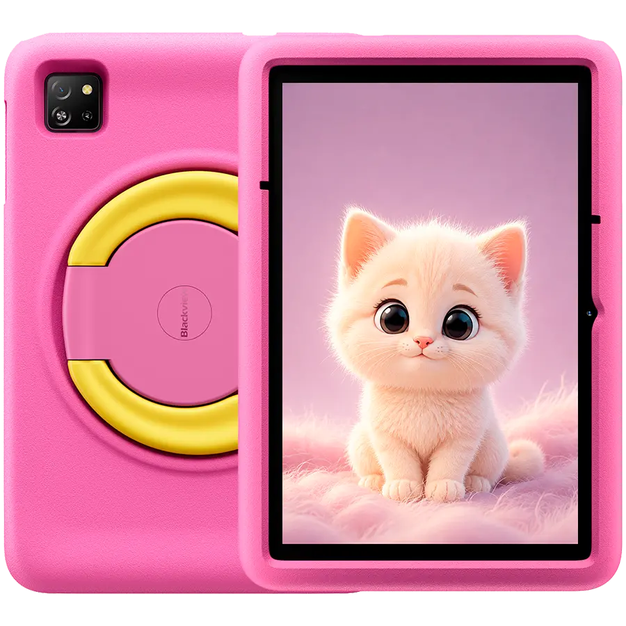 Blackview Tab A6 Kids, tablet, 10.1-inch 800*1280 HD+ IPS, A523 Octa-core 1.8GHz, 4GB + 128GB, 5100mAh; WiFi, 5MP Front/8MP Rear camera, Android 15, Rose Pink