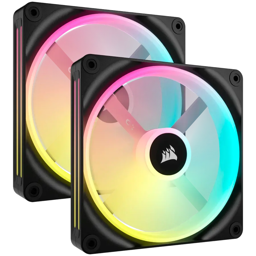 CORSAIR iCUE LINK QX140 RGB, μαγνητικός ανεμιστήρας RGB 140mm Dome, κιτ διπλού ανεμιστήρα