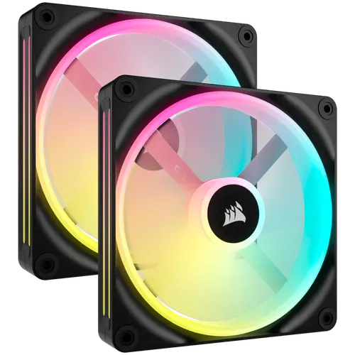 CORSAIR iCUE LINK QX140 RGB, μαγνητικός ανεμιστήρας RGB 140mm Dome, κιτ διπλού ανεμιστήρα - 1