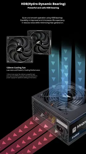 Zalman τροφοδοτικό PSU MegaMax 800W 80+ ZM800-TXII - 8
