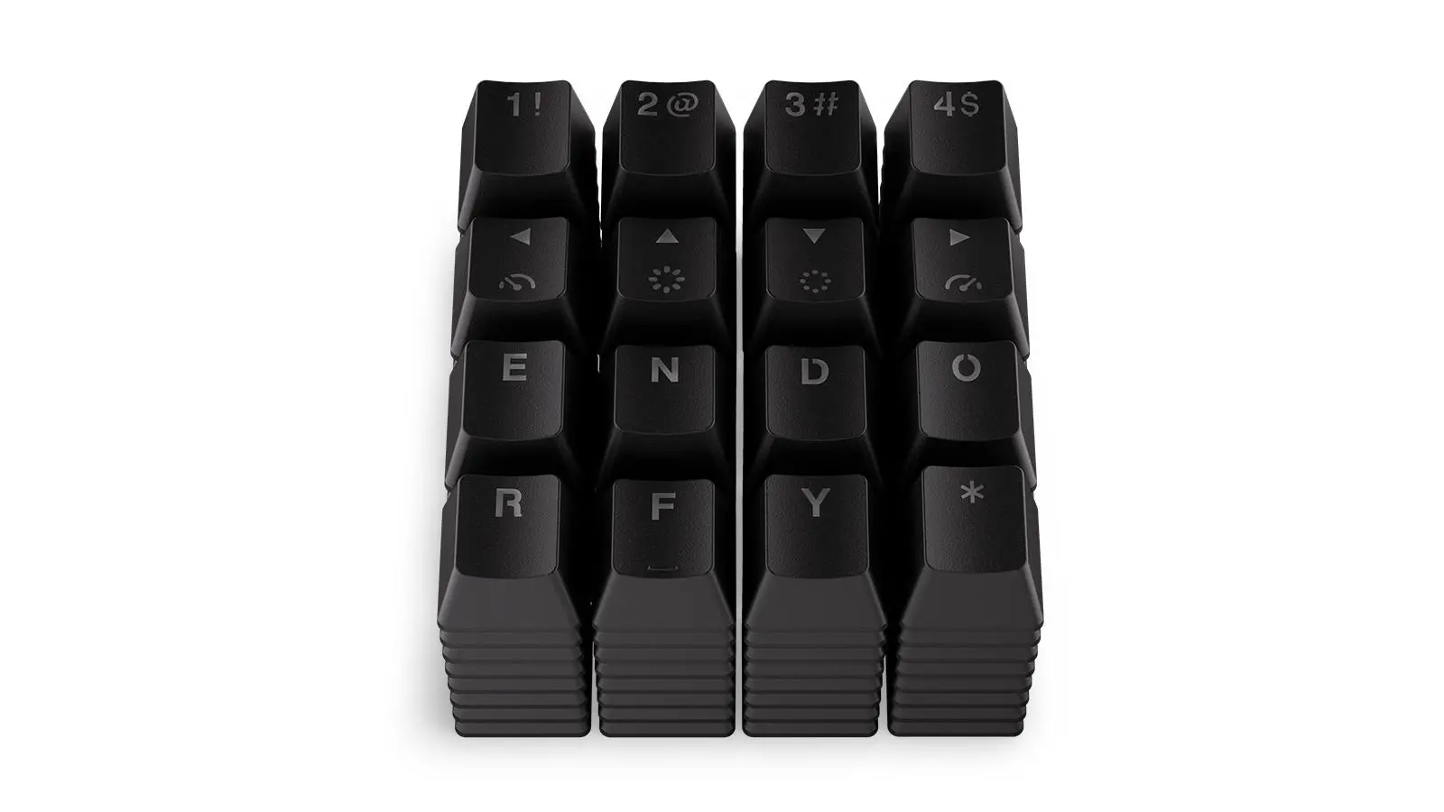 Капачки за механична клавиатура ENDORFY - 124 бр PBT - Черно - image 2