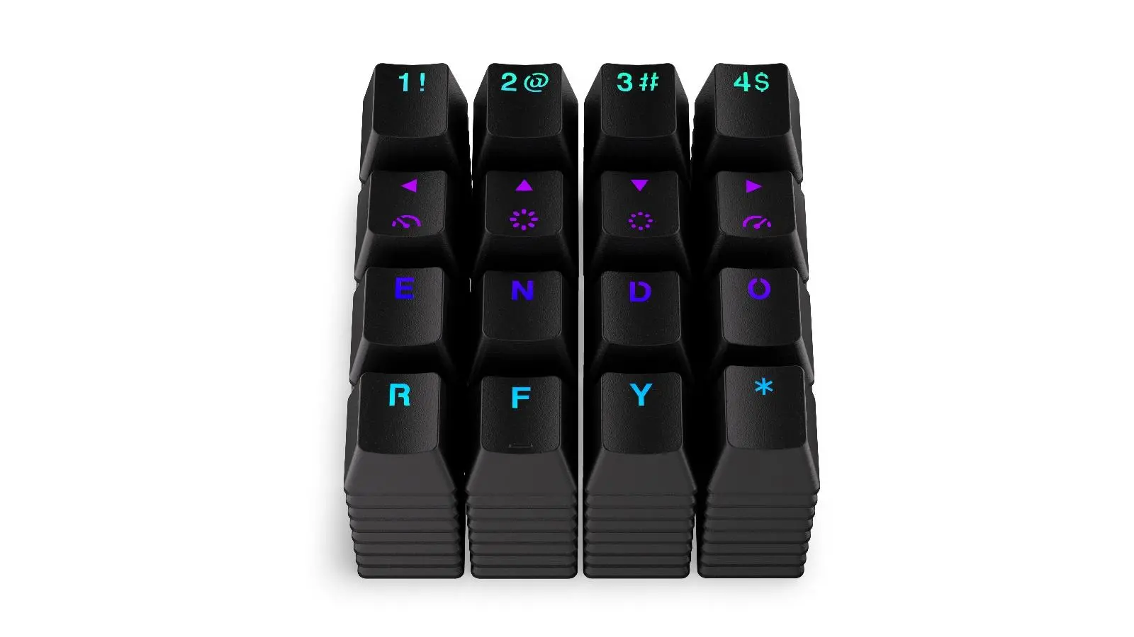 Капачки за механична клавиатура ENDORFY - 124 бр PBT - Черно - image 3