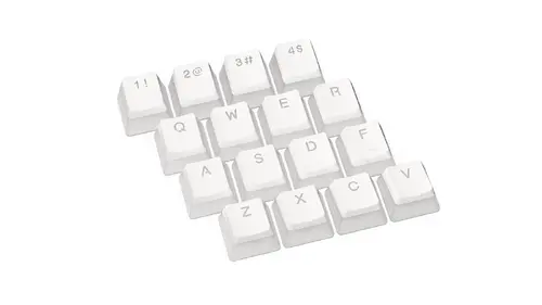 Capace de taste pentru tastatură mecanică ENDORFY - 104 buc. PBT, US Layout, Onyx White - 2
