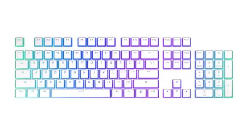 Капачки за механична клавиатура ENDORFY - 104 бр PBT, US Layout, Onyx White - image 4