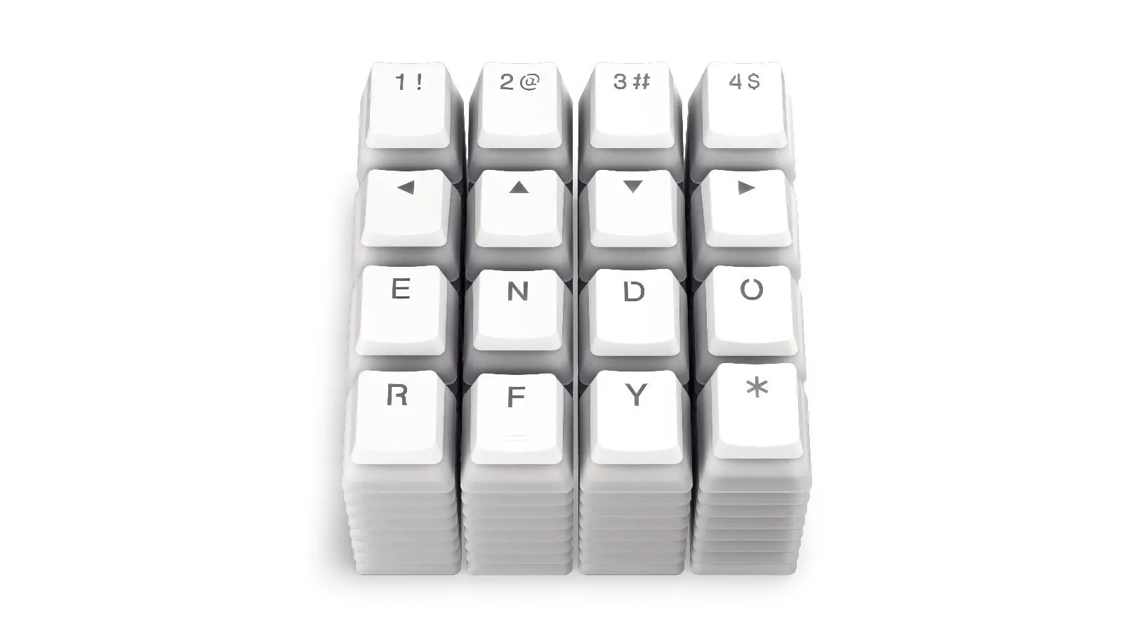 Капачки за механична клавиатура ENDORFY - 104 бр PBT, US Layout, Onyx White - image 5