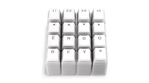 Capace de taste pentru tastatură mecanică ENDORFY - 104 buc. PBT, US Layout, Onyx White - 6