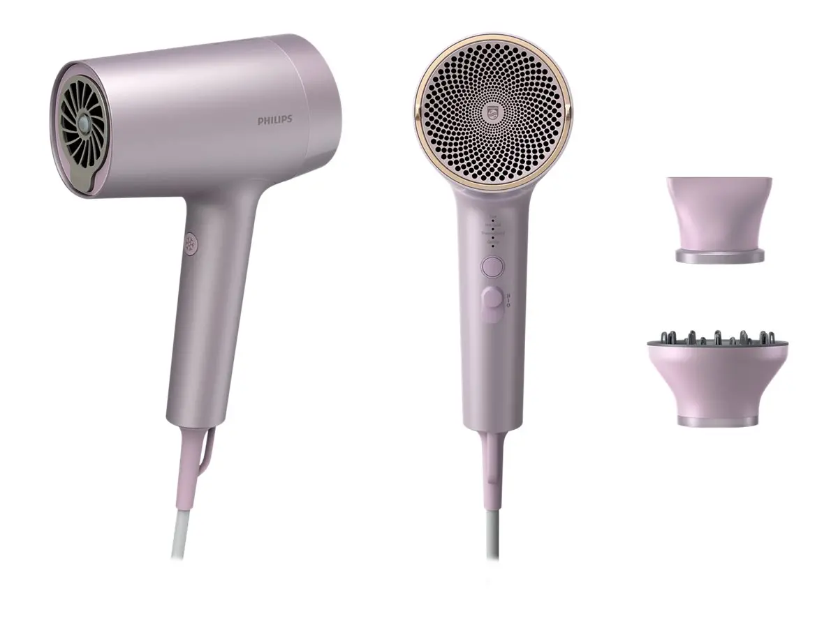 PHILIPS Сешоар 1800W Series 7000 ThermoShield Advanced технология йонна грижа 8 настройки Магнитни накрайници