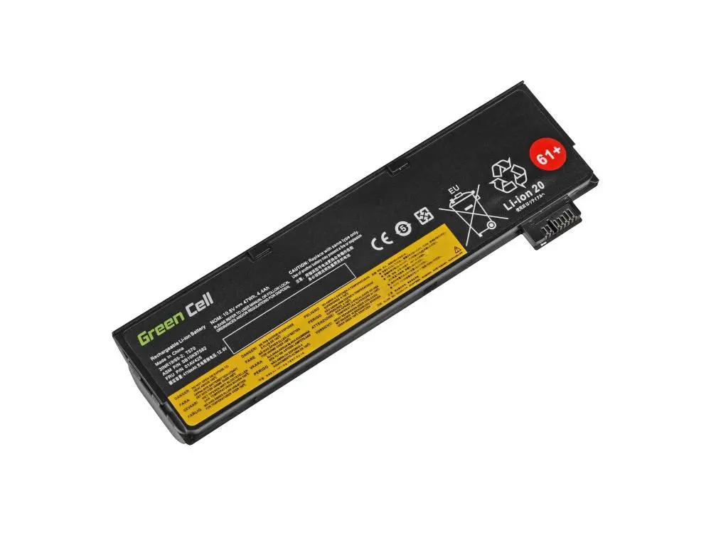 Baterie laptop GREEN CELL, Lenovo 01AV424 ThinkPad T470 T570 A475 P51S T25 10,8V 4400mAh - image 1