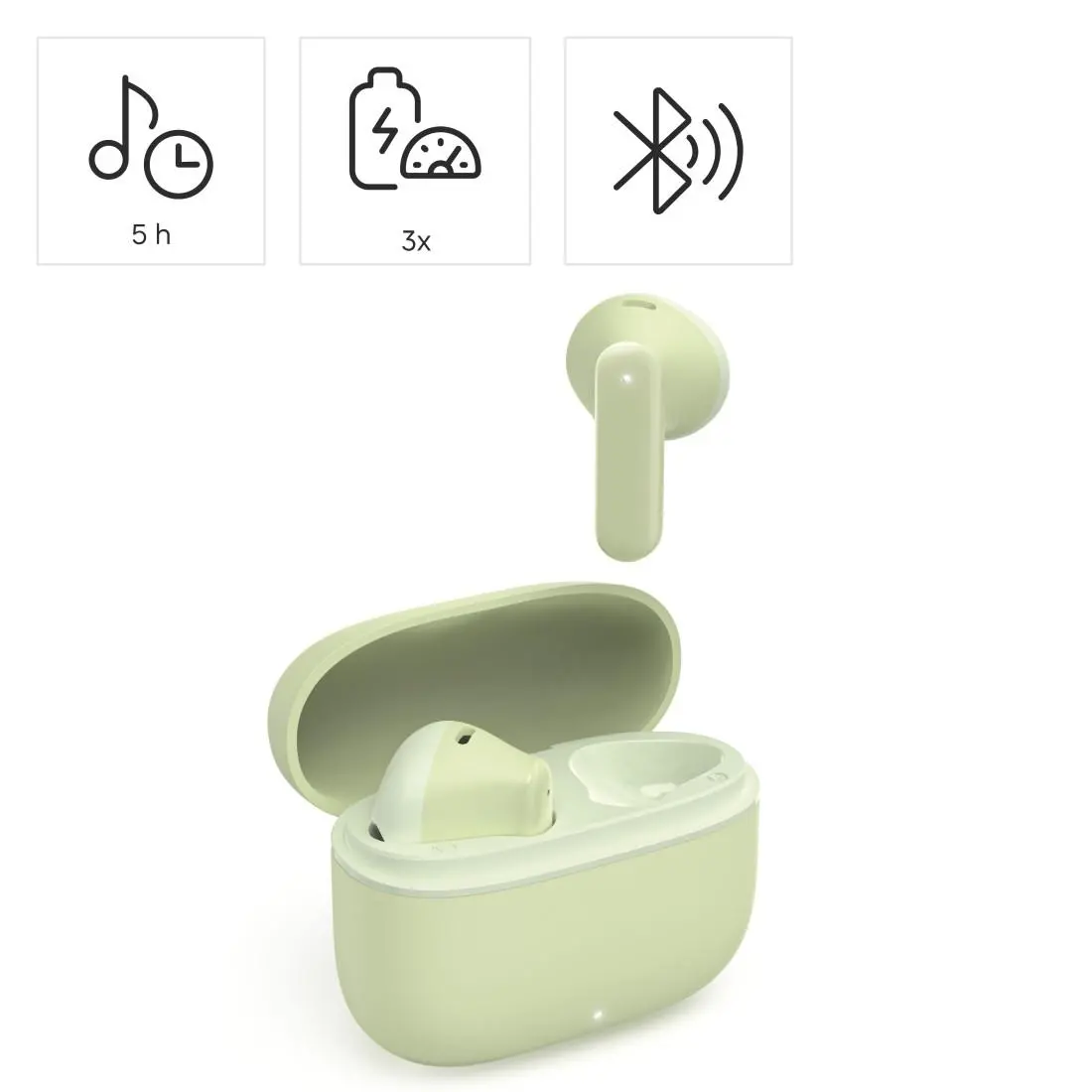 Hama Блутут слушалки "Freedom Light II", Bluetooth, TWS, Зелени - image 6