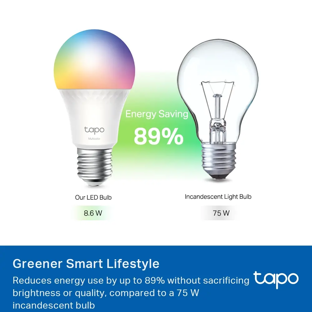 Лампа TP-Link Tapo L535E, E27, 8.6W, 2,500 K-6,500 K, 1055 lumens - image 4