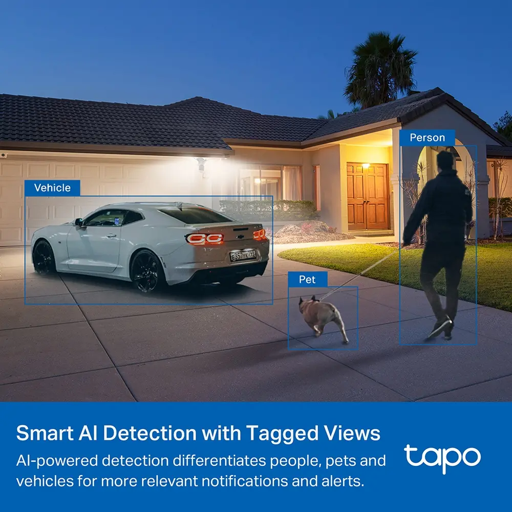 Камера TP-Link Tapo C720, интелигентна прожекторна, WiFi, ден/нощ-до 30м,outdoor - image 5