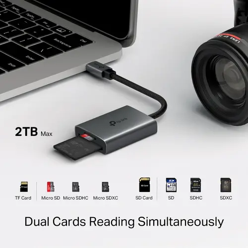 Συσκευή ανάγνωσης καρτών TP-LINK UA430C, USB 3.0 Type-C σε SD και microSD 3.0 - 4