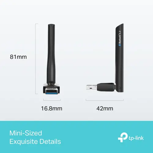 Προσαρμογέας Bluetooth 5.3 TP-LINK UB500 Plus μεγάλης εμβέλειας, Nano USB - 5