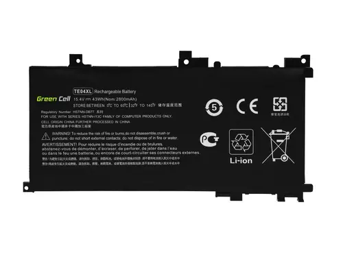 Батерия за лаптоп HP Omen 15-AX 15-AX052NW 15-AX204NW 15-AX205NW 15-AX212NW 15-AX213NW Pavilion 15-BC050NW TE04XL 15,4V  2800mAh GREEN CELL - image 2