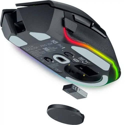 Razer Basilisk V3 Pro 35K, Gaming Mouse, Black, Razer HyperSpeed Wireless, Razer Chroma™ RGB, Focus Pro 35K Optical Sensor Gen-2, 35K DPI, 90-million Clicks, 4-Way Razer™ HyperScroll Tilt Wheel - image 3