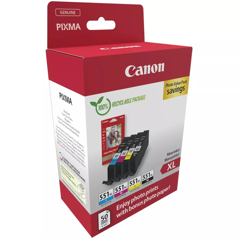 Консуматив, Canon CLI-551XL C/M/Y/BK Photo Value Pack - image 1