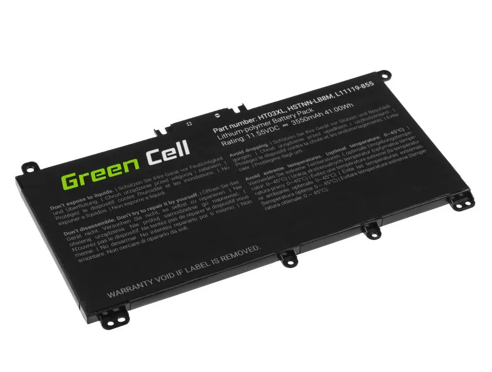 Батерия за лаптоп GREEN CELL, HP 250 G7 G8 255 G7 G8 240 G7 G8 245 G7 G8 470 G7, HP 14 15 17, HP Pavilion 14 15 HT03XL L11119-855 11,55V 3400mAh - image 1