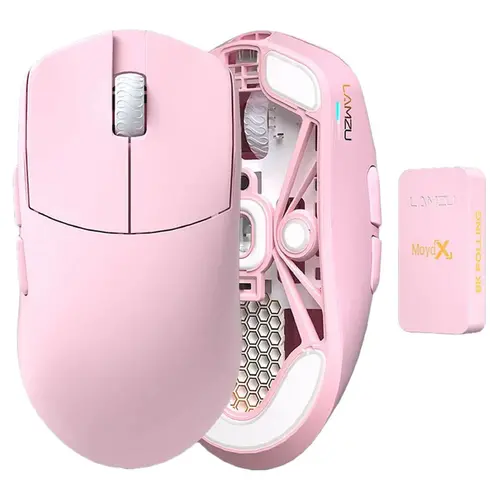Lamzu професионална геймърска мишка MAYA X 8K - Wireless Gaming Mouse - Light Pink - image 4