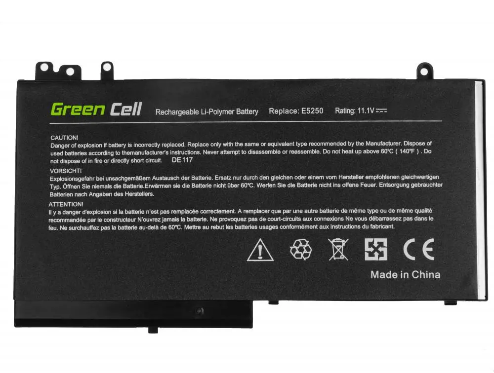 Батерия за лаптоп GREEN CELL, Dell Latitude 12 5250 E5250 14 E5450 15 E5550 11 3150 3160 RYXXH 11,1V 2900mAh - image 2
