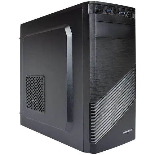 Chassis FC-F61A, ATX, 7 slots, 1 X 5.25", 2 X 3.5" H.D., 2 X 2.5", 2 x USB 3.0, 1 X Type C / 1 x AUDIO /, PSU 550W 12 sm, 20+4pin, Black - image 1