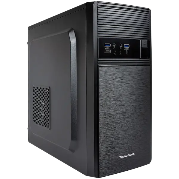 Chassis FC-F56A, ATX, 7 slots, 1 X 5.25", 2 X 3.5" H.D., 2 X 2.5" SSD,2 x USB 3.0, 1 X Type C / 1 x AUDIO /, PSU 550W 12 sm, 20+4pin,, Black - image 1