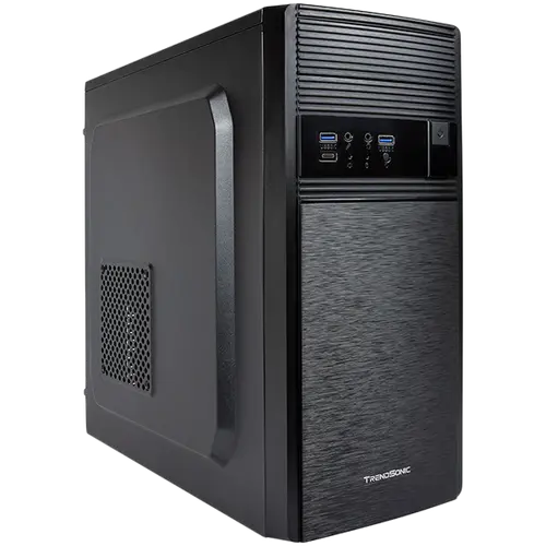 Chassis FC-F56A, ATX, 7 slots, 1 X 5.25", 2 X 3.5" H.D., 2 X 2.5" SSD,2 x USB 3.0, 1 X Type C / 1 x AUDIO /, PSU 550W 12 sm, 20+4pin,, Black - image 1