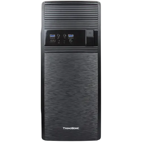 Chassis FC-F56A, ATX, 7 slots, 1 X 5.25", 2 X 3.5" H.D., 2 X 2.5" SSD,2 x USB 3.0, 1 X Type C / 1 x AUDIO /, PSU 550W 12 sm, 20+4pin,, Black