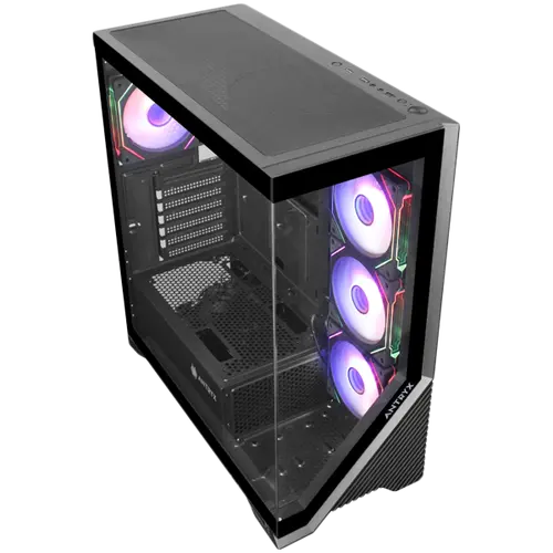 Chassis FC-AR17A-ARGB, 7 slots, 1 x Type C, 2 X USB 3.0, 4 x ARGB, remote, Without PSU, Black - image 1