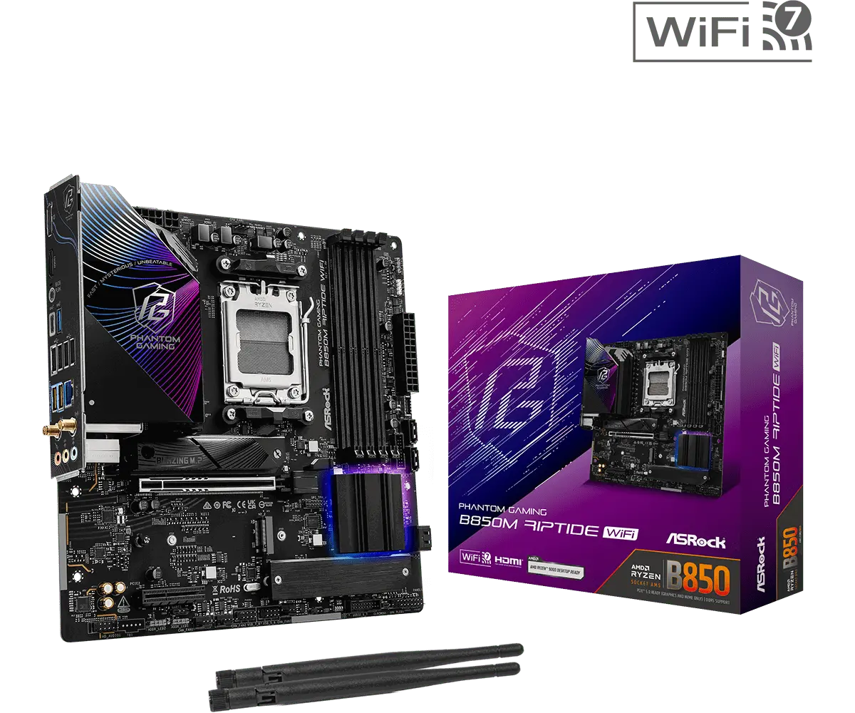 Дънна платка ASRock B850M RIPTIDE WIFI7 socket AM5