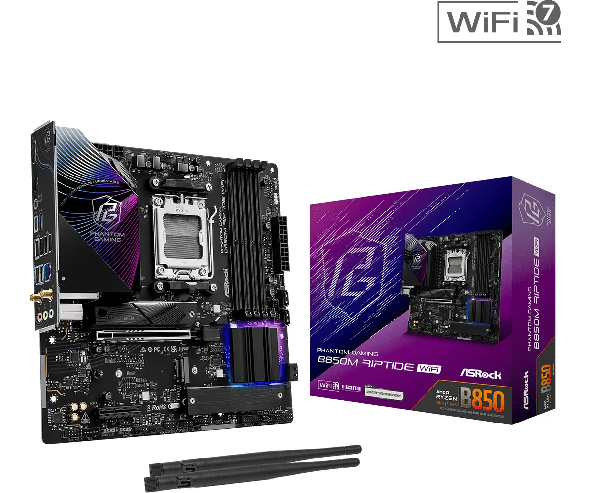 Дънна платка ASRock B850M RIPTIDE WIFI7 socket AM5 - image 4