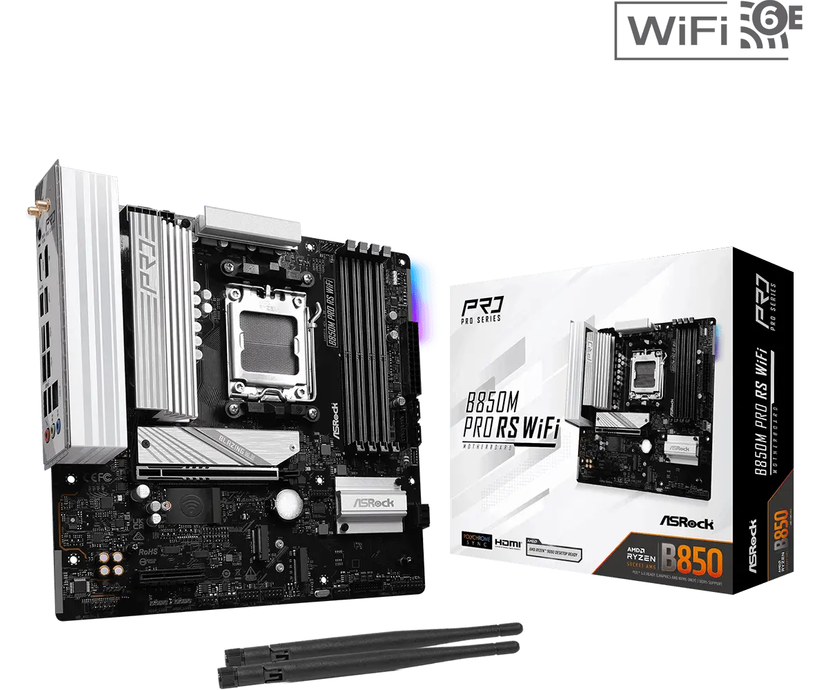 Дънна платка ASRock B850M Pro RS WIFI 6E socket AM5