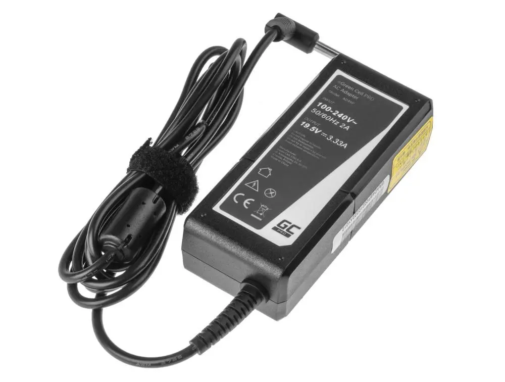 Захранване за лаптоп GREEN CELL, HP PRO Charger / AC Adapter 19.5V 3.33A 65W for HP 250 G2 G3 G4 G5 15-R 15-R100NW 15-R101NW 15-R104NW 15-R233NW 4,5mm- 3,0mm - image 1