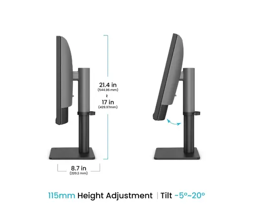 Монитор, BenQ PD2706QN, 27", 100Hz, QHD IPS, AQCOLOR, Designer, Pantone, Nano Matte Panel, HDR10, 100% sRGB, Card Reader, HDMI (2.0), DP (1.4), USB-C (DP alt. PD 90W), USB Hub, 3.5 Jack, 2x 3W, Pivot, Height adj. 115mm, VESA 100 - image 4