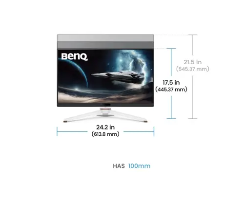 Монитор, BenQ MOBIUZ EX271U, 27", 4K UHD, IPS, 1ms GtG, 165Hz, 120Hz for Console with eARC, Color Shuttle, FreeSync Premium, B.I.+ Gen2, HDRi and HDR400, Quickit, 1200:1, 95% P3, 400 nits, USB-C (DP alt. PD 65W),USB Hub, HDMI 2.1, DP, Height Adj. 100mm, White - image 6